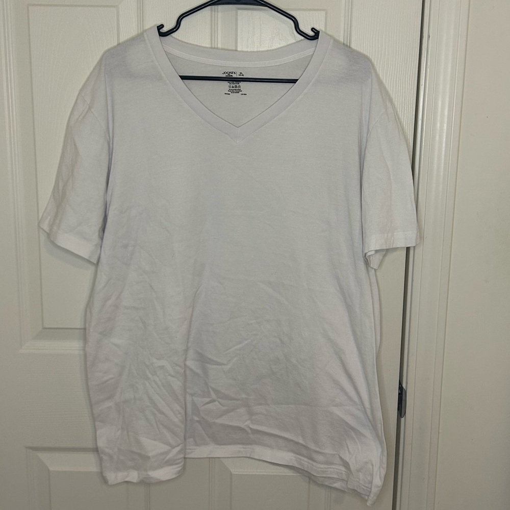Men’s White Jockey v neck Tshirts - XL
